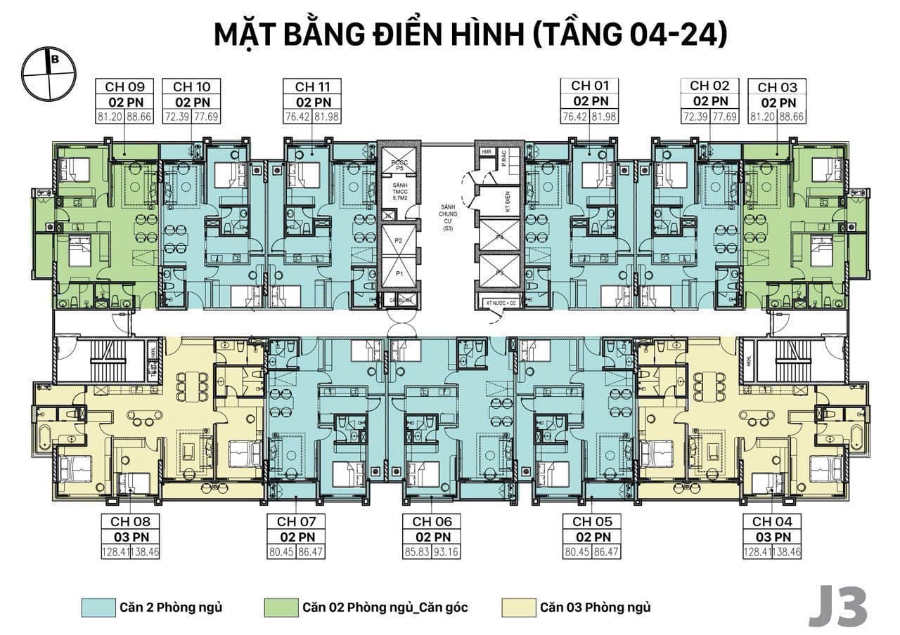 Mặt bằng Jade Square 2